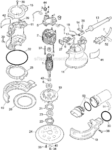 Part Location Diagram of 330003-75 DeWALT Bearing (6202DW)
